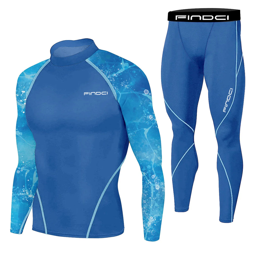 Findci Quick Dry Men's Running Sets 2 pieces compression set