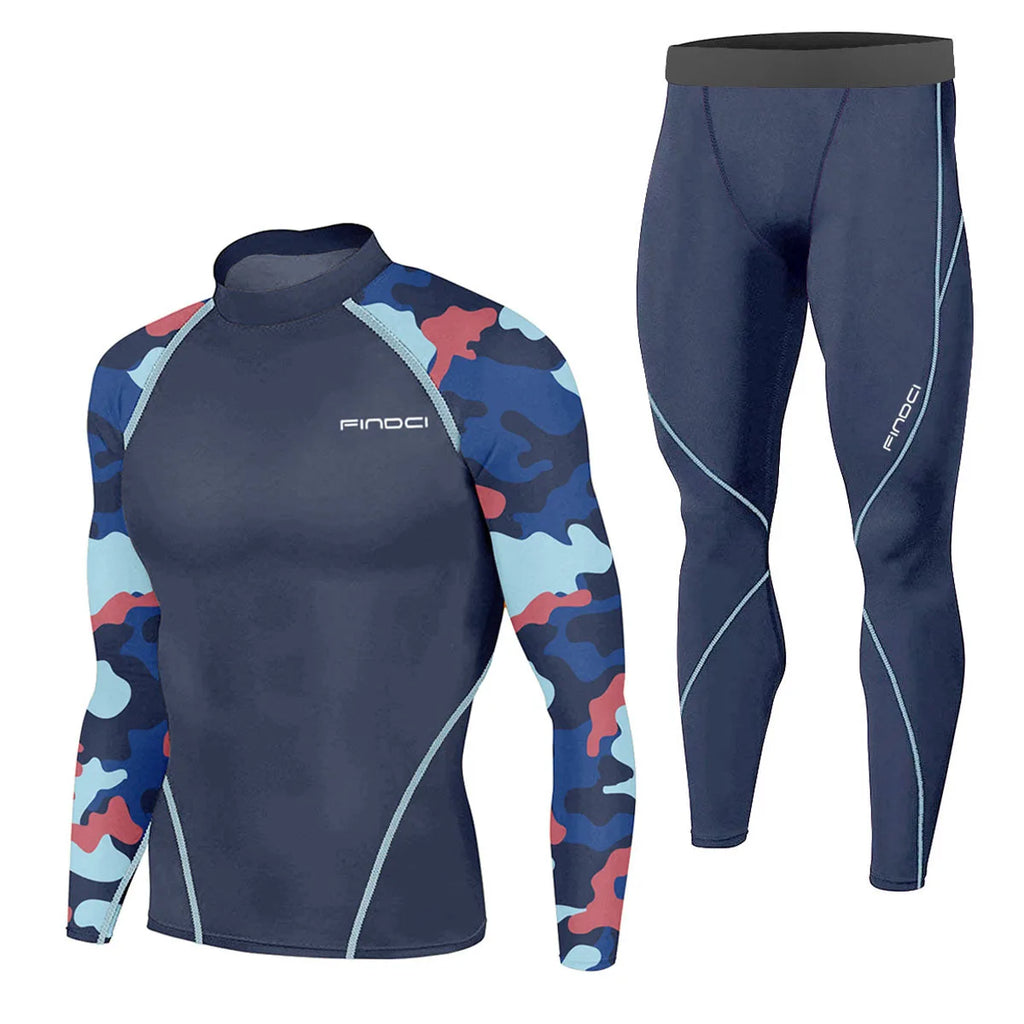 Findci Quick Dry Men's Running Sets 2 pieces compression set