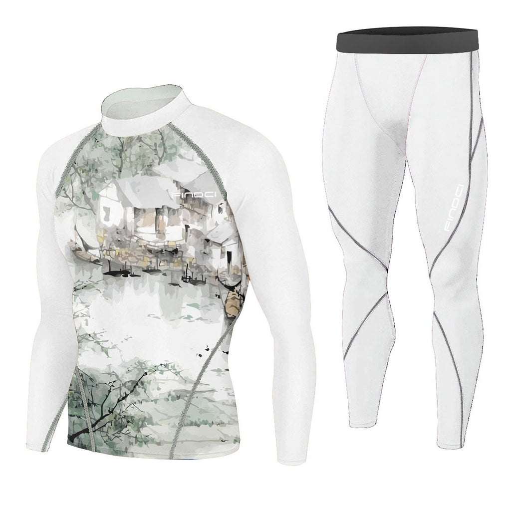 Findci Quick Dry Men's Running Sets 2 pieces compression set