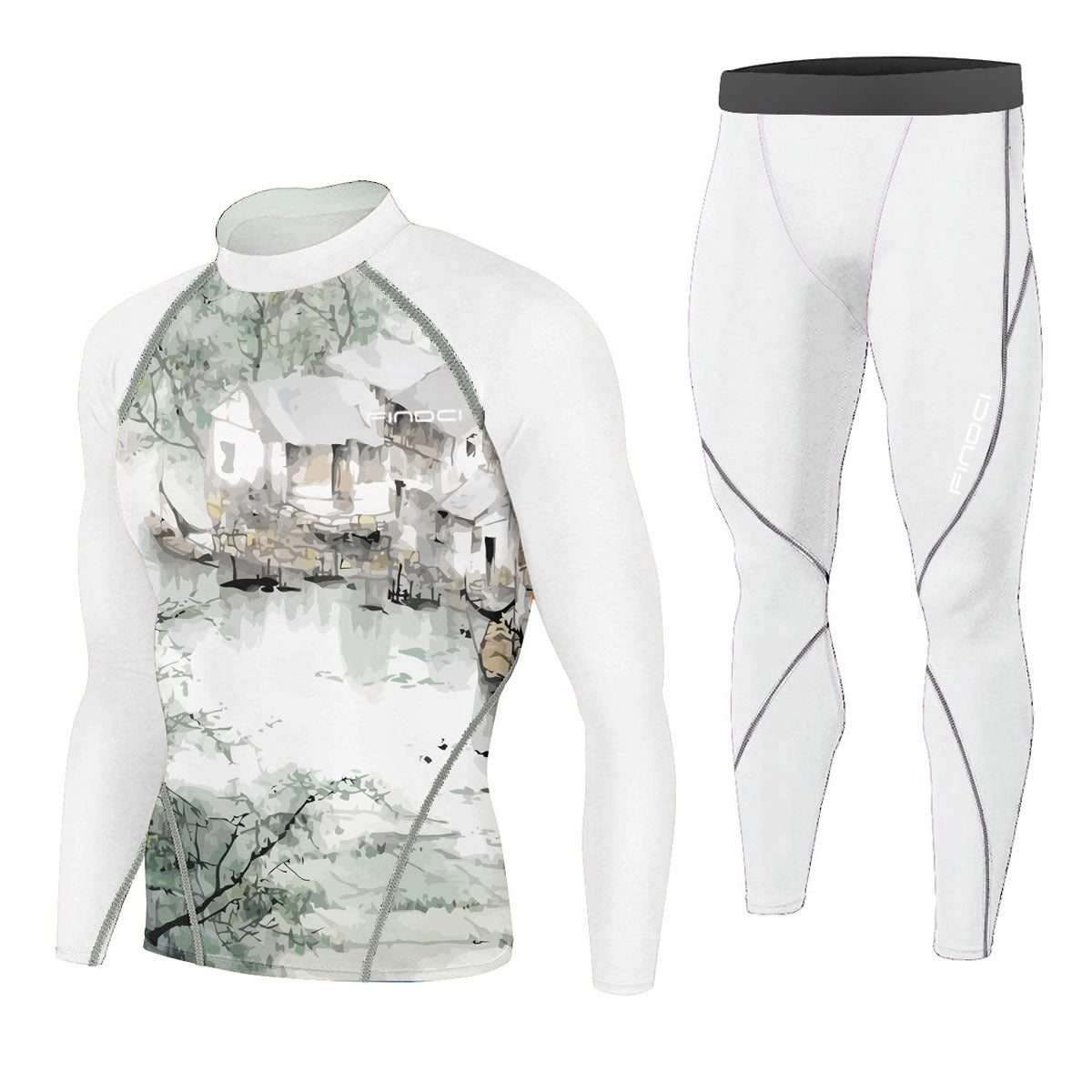 Findci Quick Dry Men's Running Sets 2 pieces compression set