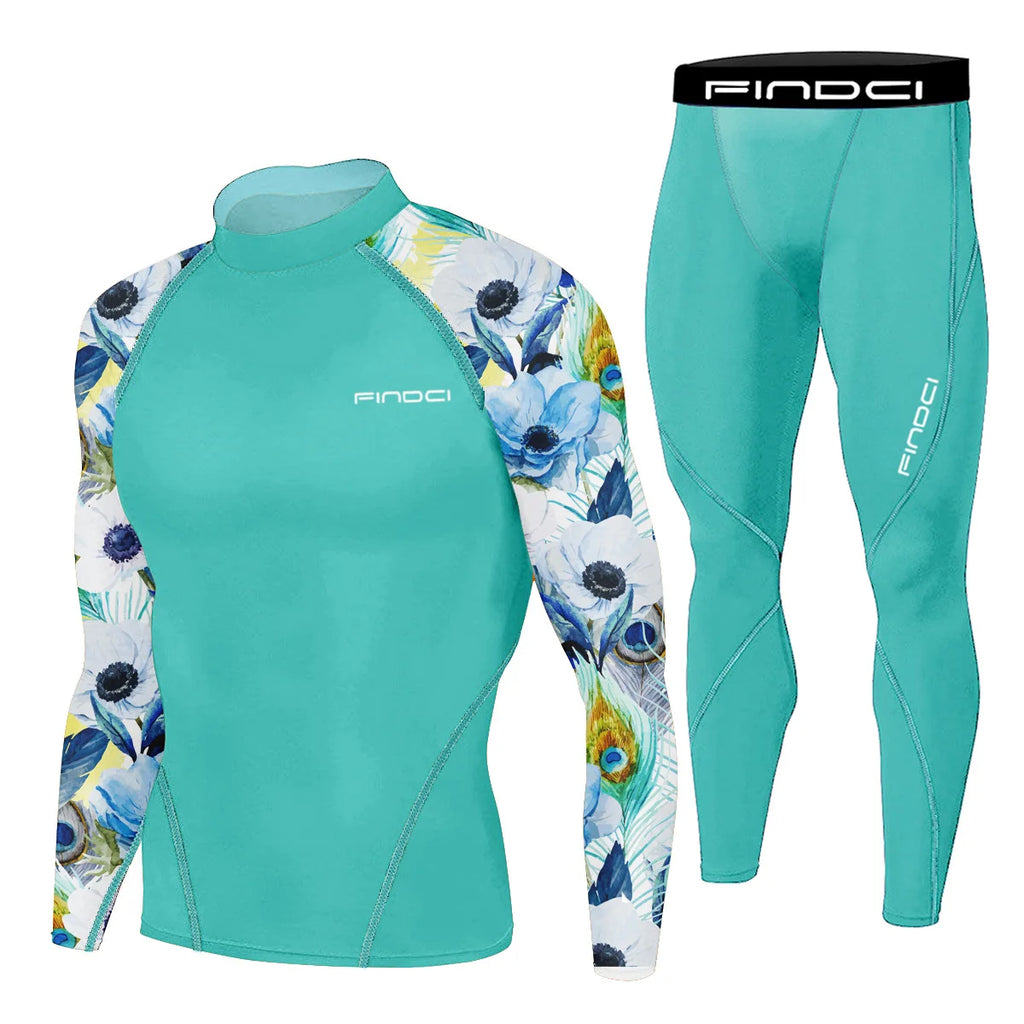 Findci Quick Dry Men's Running Sets 2 pieces compression set