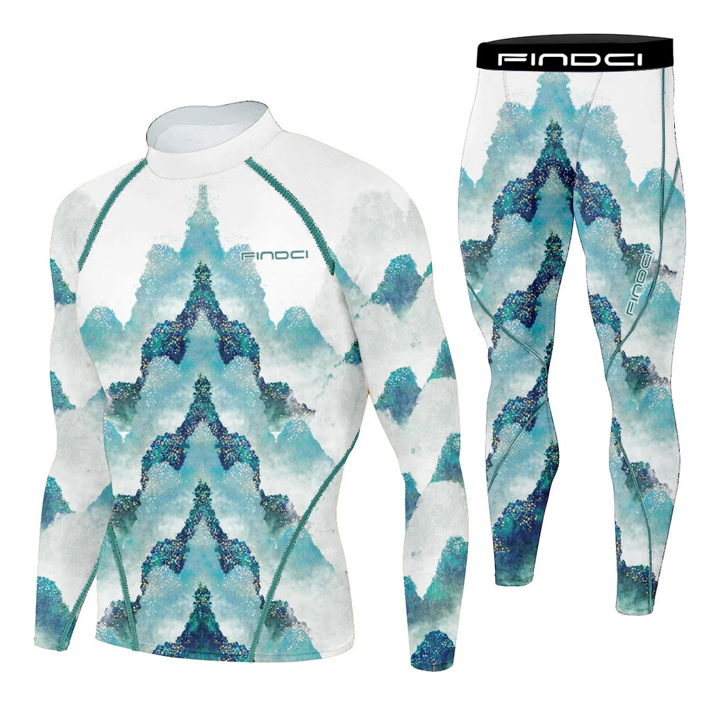 Findci Quick Dry Men's Running Sets 2 pieces compression set