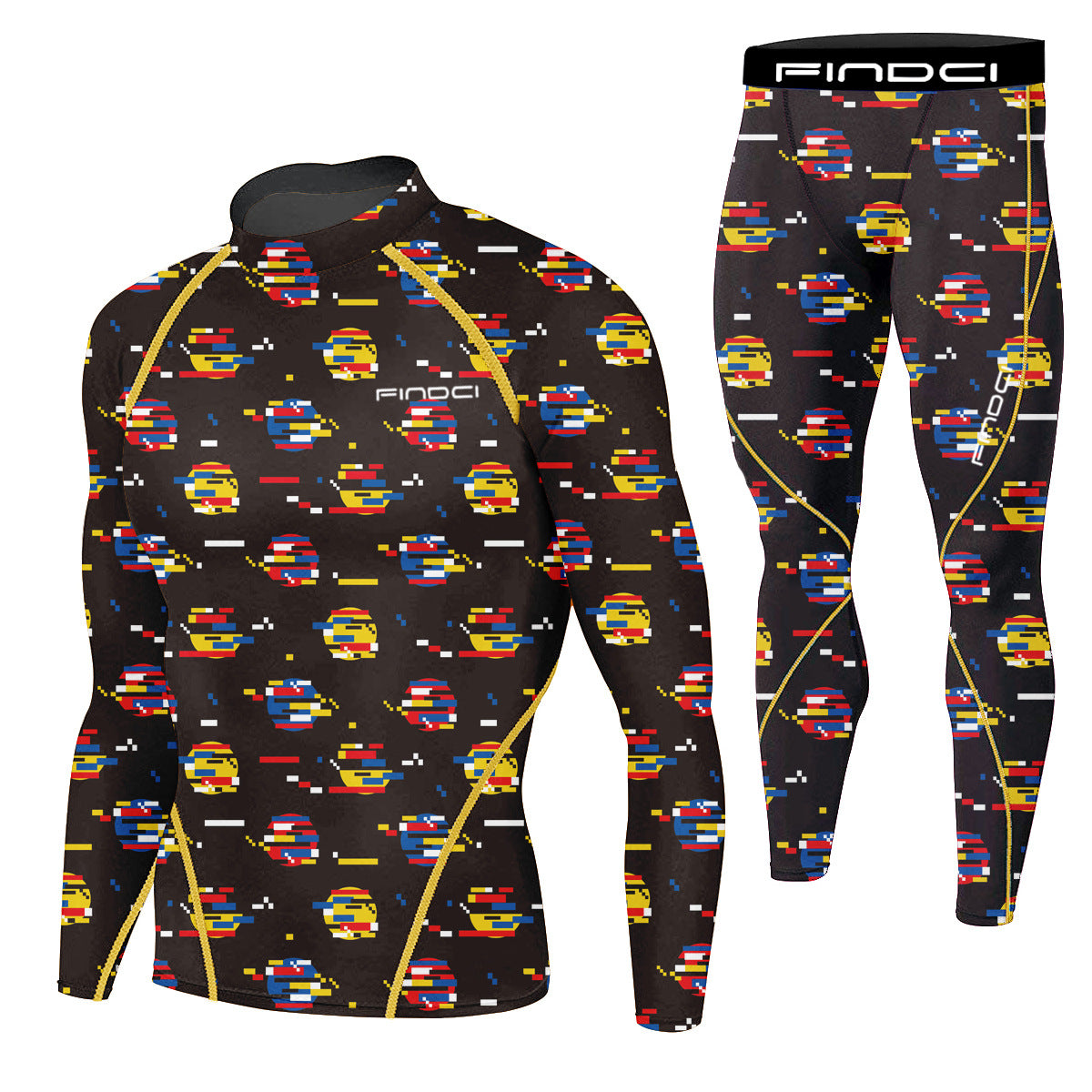 Findci Quick Dry Men's Running Sets 2 pieces compression set