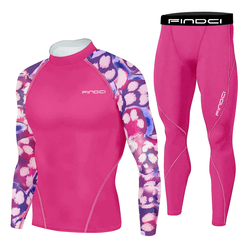 Findci Quick Dry Men's Running Sets 2 pieces compression set