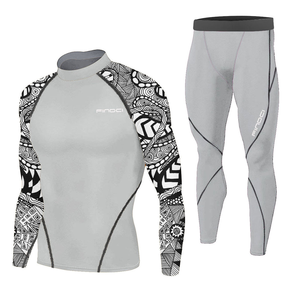 Findci Quick Dry Men's Running Sets 2 pieces compression set