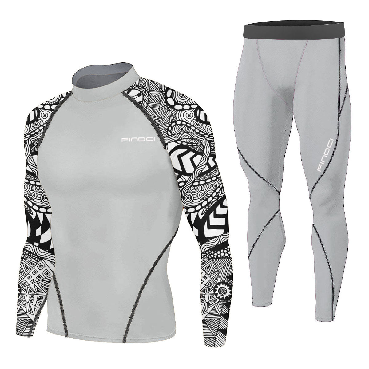 Findci Quick Dry Men's Running Sets 2 pieces compression set