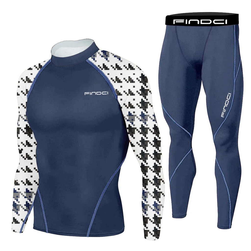 Findci Quick Dry Men's Running Sets 2 pieces compression set