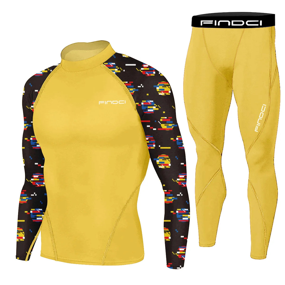 Findci Quick Dry Men's Running Sets 2 pieces compression set