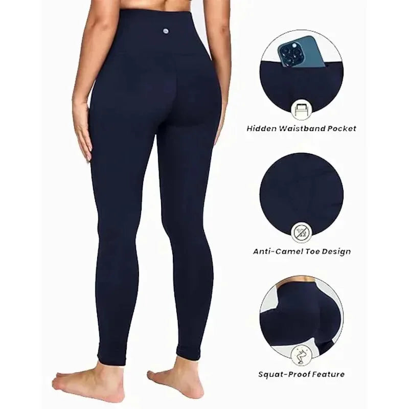 2026 Women's High-Waist Airlift Yoga Leggings Solid Color Tight Workout Pants for Pilates, Exercise Street Style