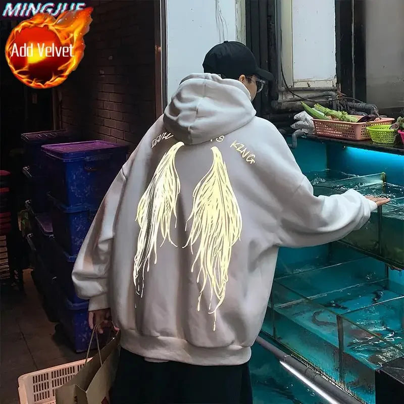 Sweatshirt For Men Hooded Streetwear Male Clothes Graphic Hoodies Novelty And White Welcome Deal Elegant Classy Low Price Autumn