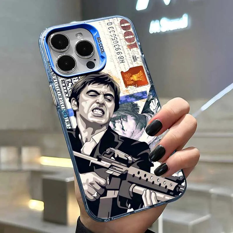 T-Tony M-Montana S-Scarface Fashion Cover For Apple iPhone 16E 16 15 14 13 12 mini 11 8 7 Pro Max Plus Colorful Phone Case