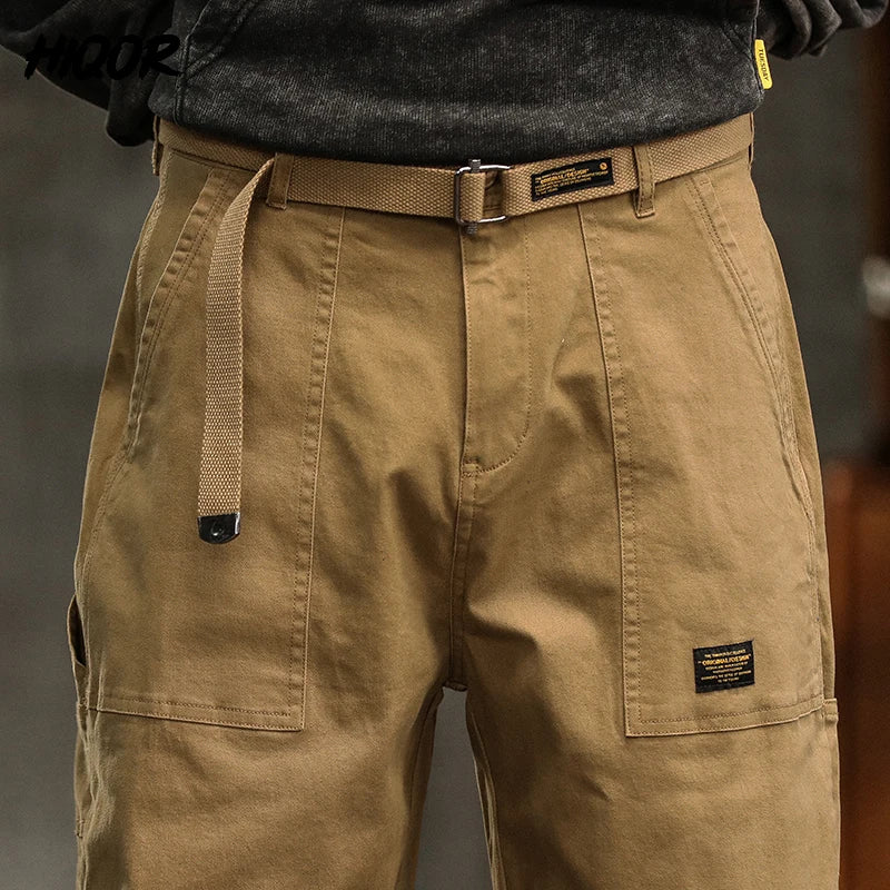 HIQOR Mens Clothing Spring Autumn Cargo Pants