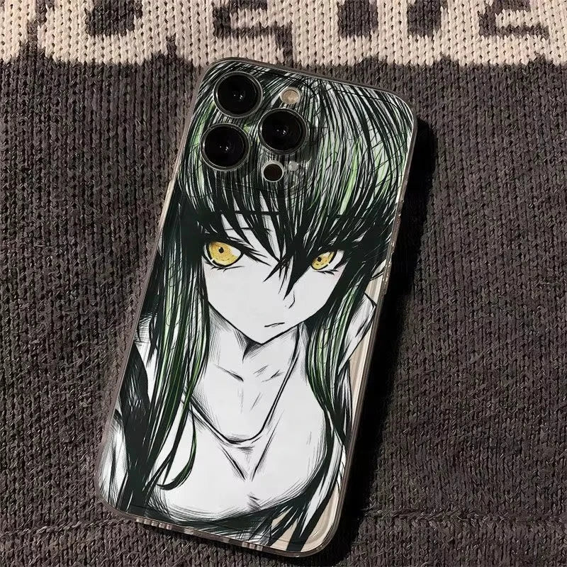 Hand Drawn Sketch Anime Cool Phone Shockproof Silicone Back Cover