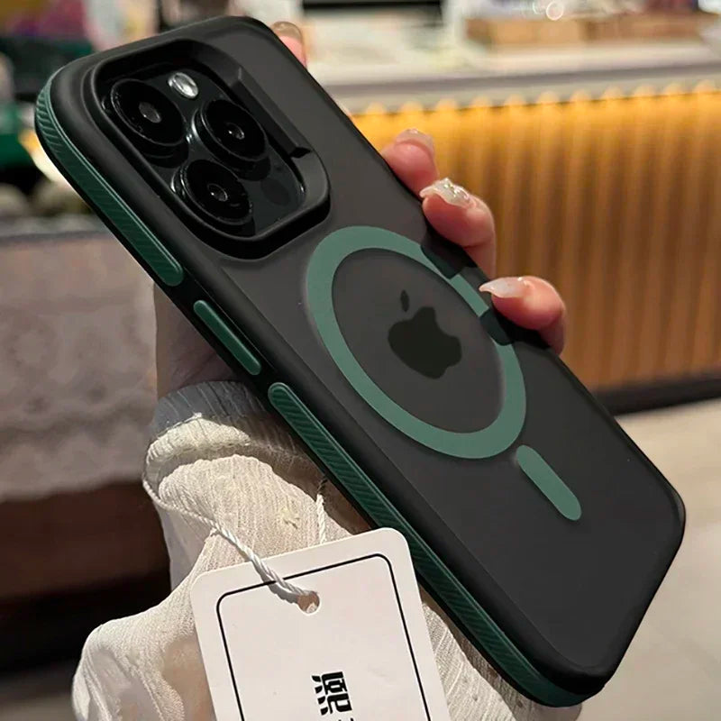 New Bicolor Matte Frosted Magnetic Phone Case