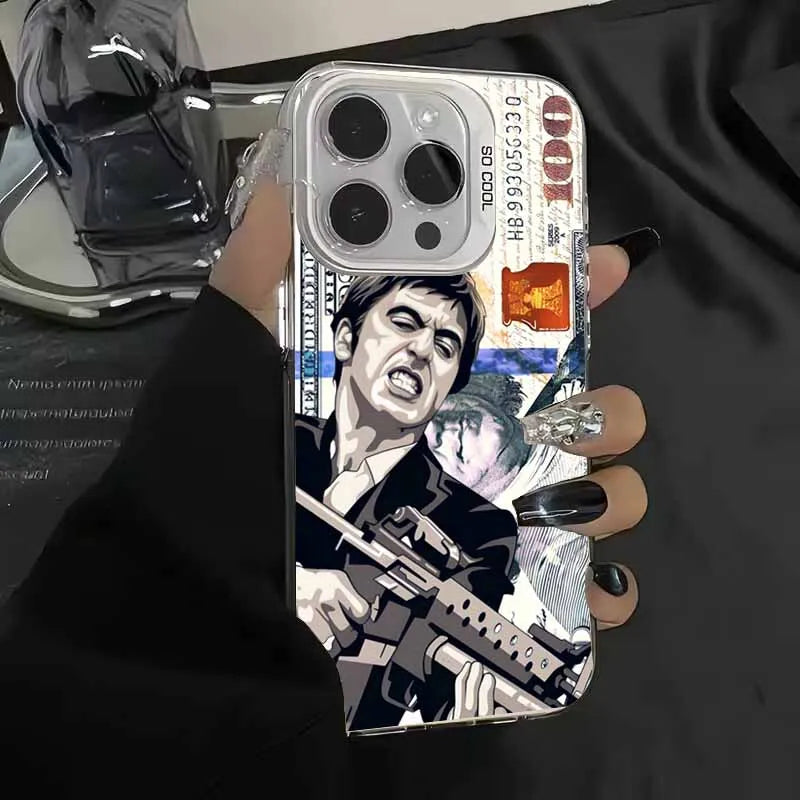 T-Tony M-Montana S-Scarface Fashion Cover For Apple iPhone 16E 16 15 14 13 12 mini 11 8 7 Pro Max Plus Colorful Phone Case