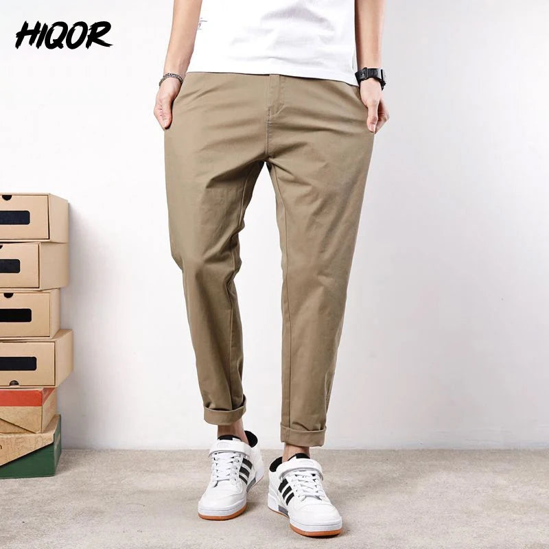 HIQOR Spring Summer Men Pants Loose Comfortable Casual