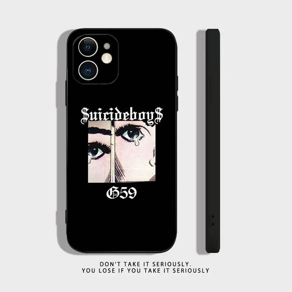 Rap Group S-Suicideboys-S G59 Phone Case For iPhone 17,16,15,14,13,12,11,XR,Pro,XS,Max,XR,Plus,Mini Silicone Black Shockproof