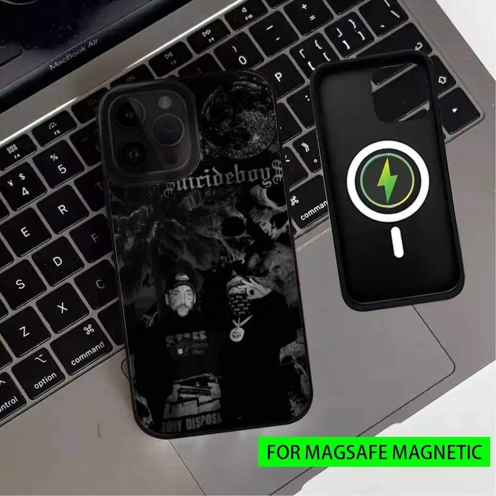 $-SuicideBoy$12 Suicideboys Phone Case For iPhone17,16,15,14,13,12,11 Plus,Pro Max Magnetic For Magsafe Wireless Charging