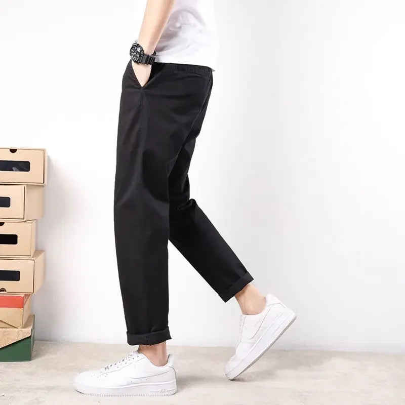 HIQOR Spring Summer Men Pants Loose Comfortable Casual