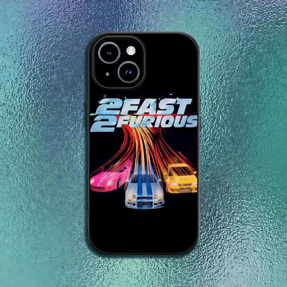 Movie cool F-Fast Furious Phone Case black soft shell