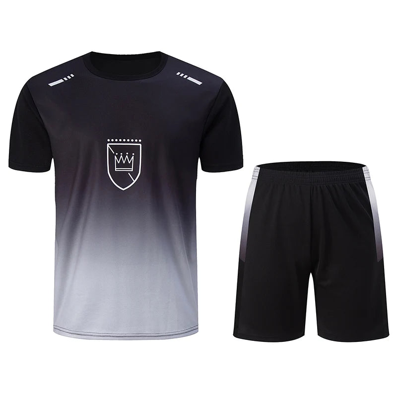 2 Pcs Men's Summer Quick drying Sports Casual Fashion Print Set