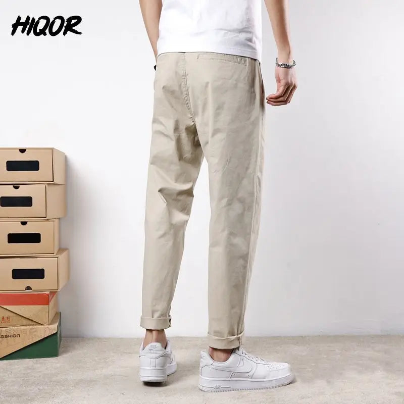 HIQOR Spring Summer Men Pants Loose Comfortable Casual