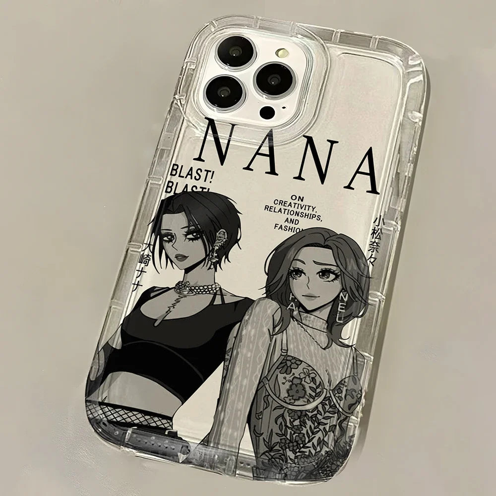 Anime Cool Nana Osaki Line Clear Hot Case for IPhone 16 15 14 13 12 11 Pro Max 14 15 Plus XR XS Max SE Airbag Shockproof Cover