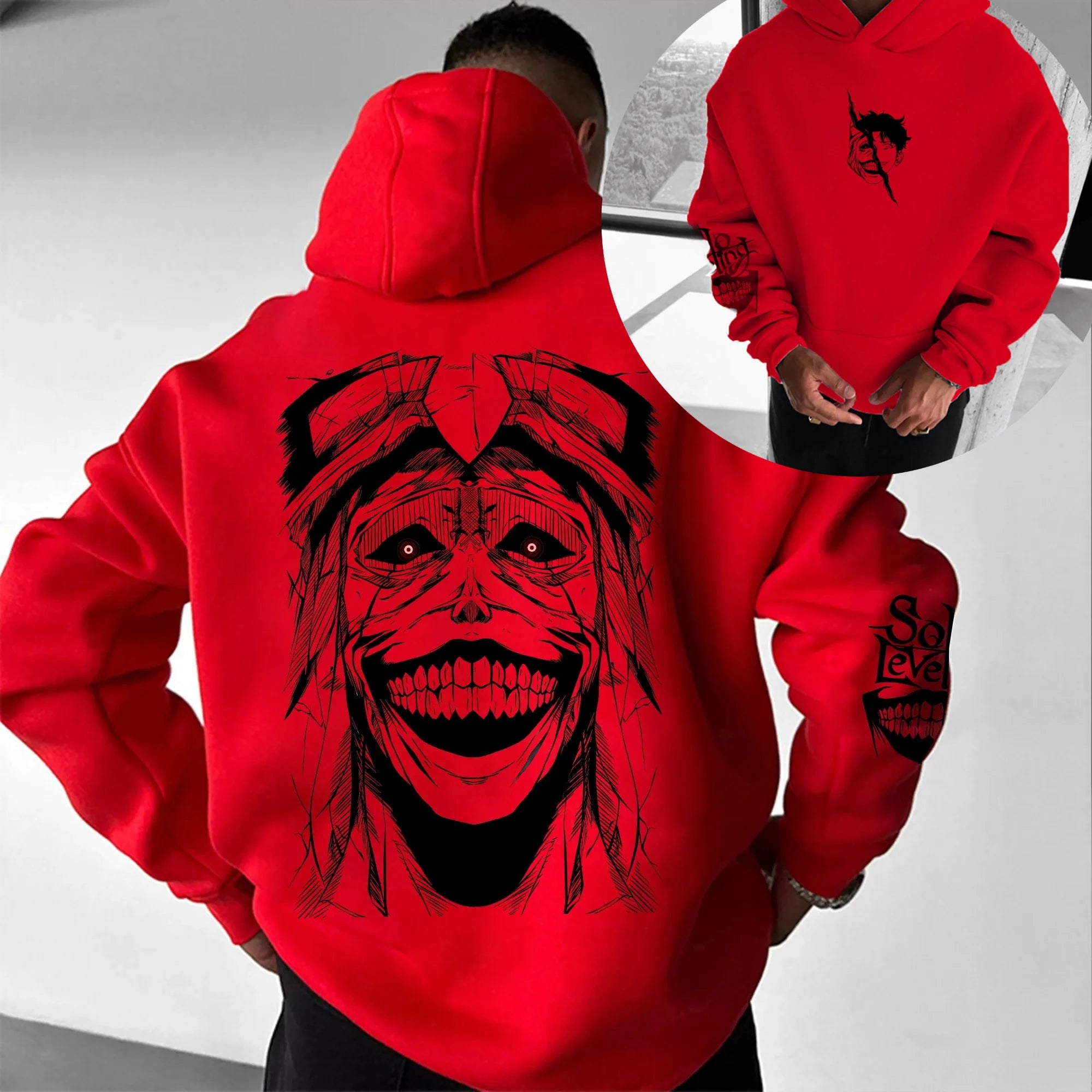 Solo Leveling Parent-child Clothing Autumn and Winter Japanese Hotblooded Animation Classic Character Hoodie Men's and Women's