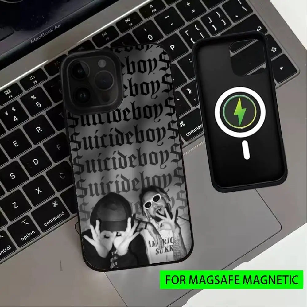 $-SuicideBoy$12 Suicideboys Phone Case For iPhone17,16,15,14,13,12,11 Plus,Pro Max Magnetic For Magsafe Wireless Charging