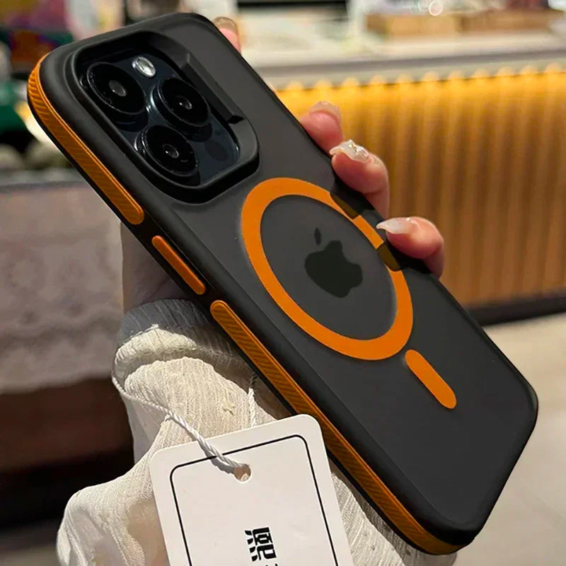 New Bicolor Matte Frosted Magnetic Phone Case