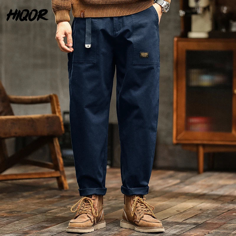 HIQOR Mens Clothing Spring Autumn Cargo Pants