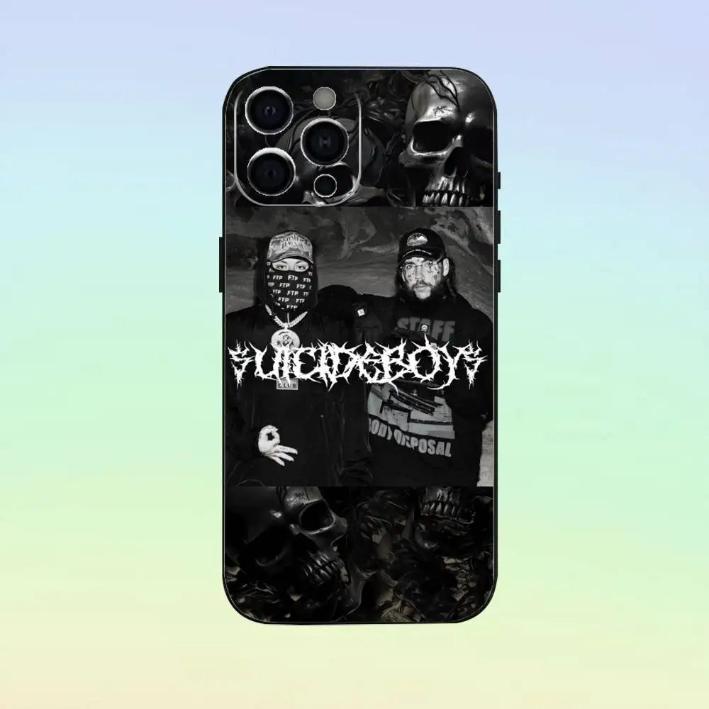 $uicideBoy$ Suicideboys Phone Case   For iPhone17,16,15,14,13,12,11 Plus,Pro Max Soft Black Cover