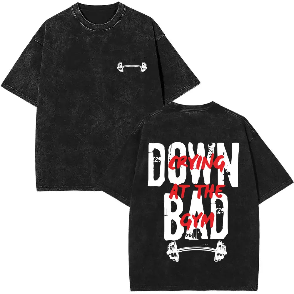 Washed Vintage Funny Gym Rat Muscle Mommy Pump Cover T-shirt