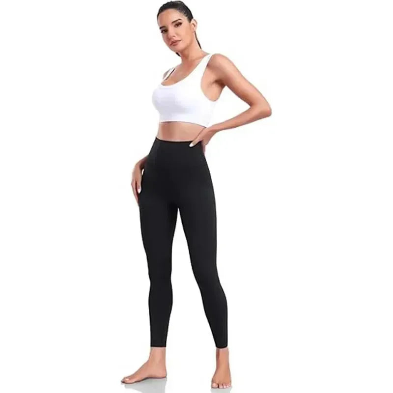 2026 Women's High-Waist Airlift Yoga Leggings Solid Color Tight Workout Pants for Pilates, Exercise Street Style