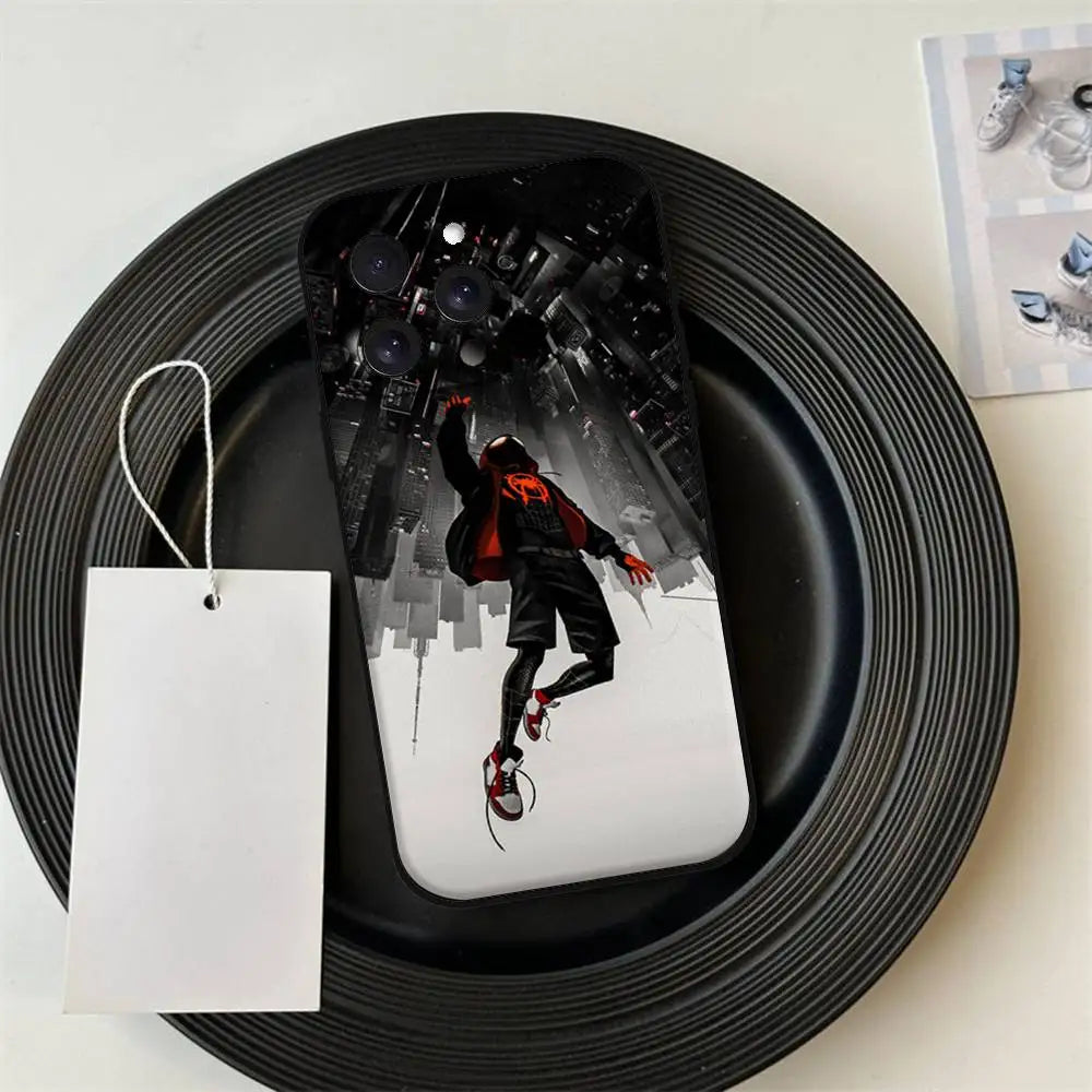 S-Spider Man Phone Case For IPhone 17 Pro 15 13 14 16 11 12 Pro Max 7 8 Plus XR XS X SE Matte Soft Funda Silicone Cover