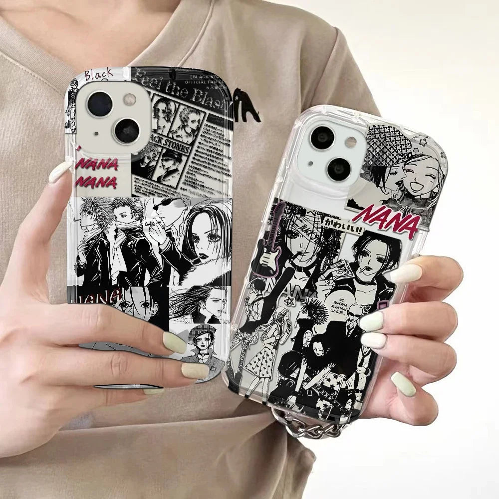 Anime Cool Nana Osaki Line Clear Hot Case for IPhone 16 15 14 13 12 11 Pro Max 14 15 Plus XR XS Max SE Airbag Shockproof Cover