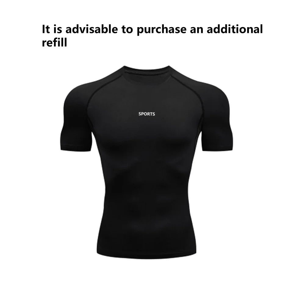 Men Sports Compression Sets Gym Short Sleeve