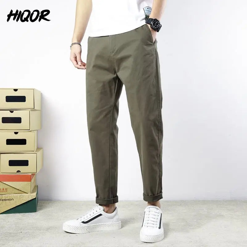HIQOR Spring Summer Men Pants Loose Comfortable Casual