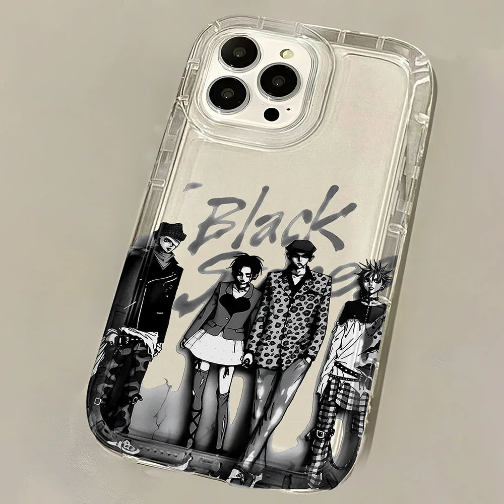 Anime Cool Nana Osaki Line Clear Hot Case for IPhone 16 15 14 13 12 11 Pro Max 14 15 Plus XR XS Max SE Airbag Shockproof Cover