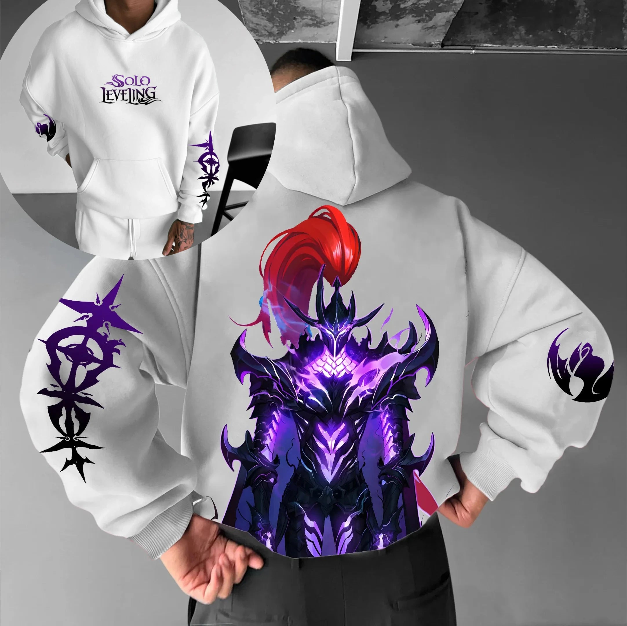 Solo Leveling Parent-child Clothing Autumn and Winter Japanese Hotblooded Animation Classic Character Hoodie Men's and Women's