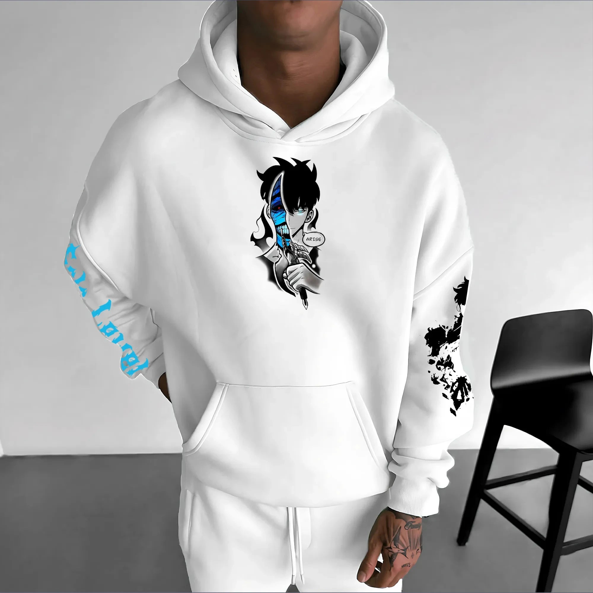 Solo Leveling Parent-child Clothing Autumn and Winter Japanese Hotblooded Animation Classic Character Hoodie Men's and Women's