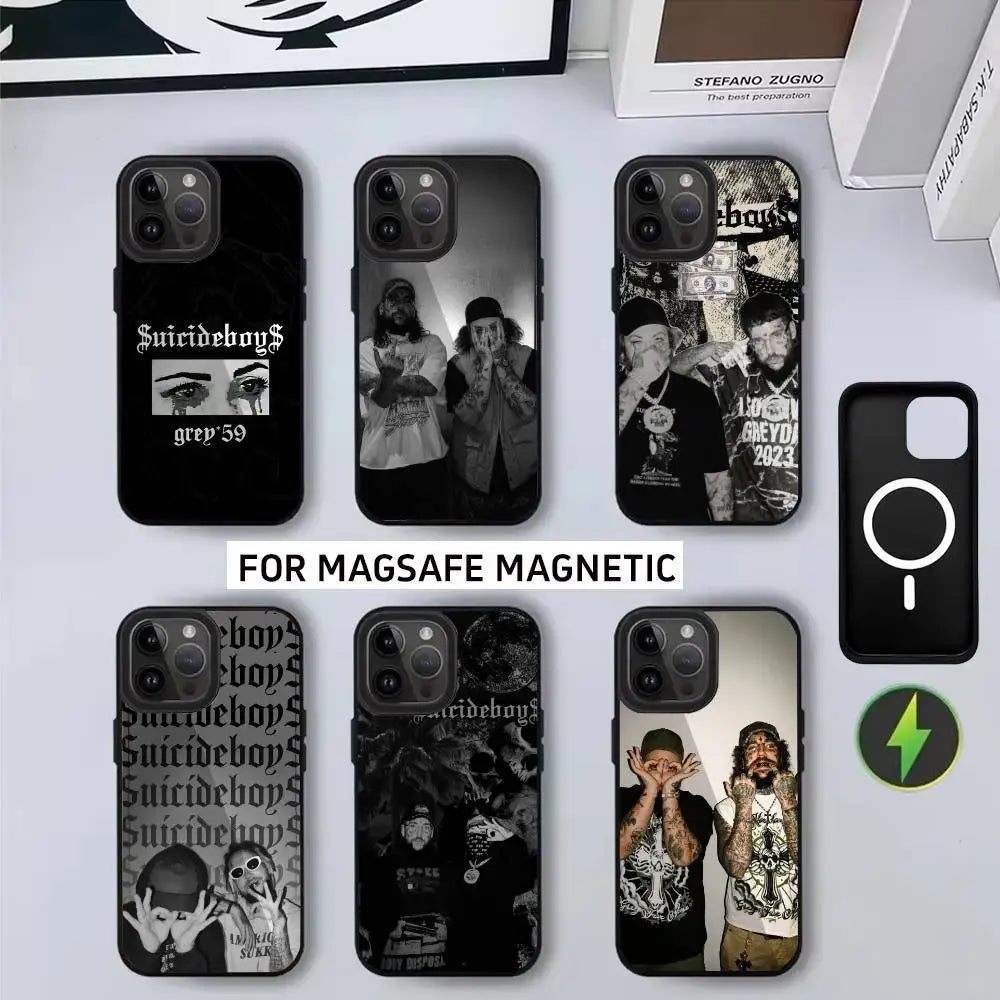 $-SuicideBoy$12 Suicideboys Phone Case For iPhone17,16,15,14,13,12,11 Plus,Pro Max Magnetic For Magsafe Wireless Charging