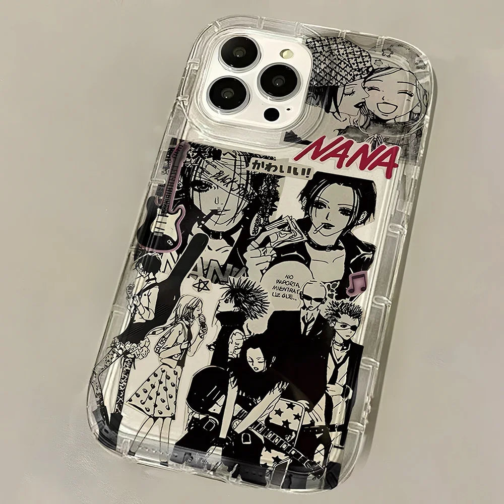 Anime Cool Nana Osaki Line Clear Hot Case for IPhone 16 15 14 13 12 11 Pro Max 14 15 Plus XR XS Max SE Airbag Shockproof Cover