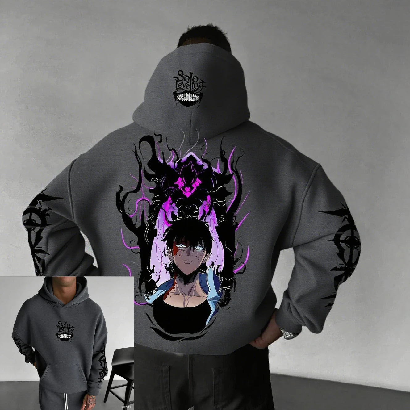Solo Leveling Anime Hoodie Men