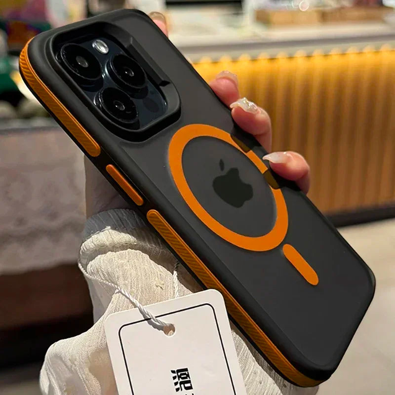 New Bicolor Matte Frosted Magnetic Phone Case