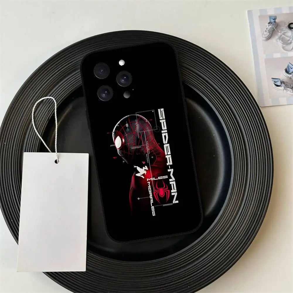 S-Spider Man Phone Case For IPhone 17 Pro 15 13 14 16 11 12 Pro Max 7 8 Plus XR XS X SE Matte Soft Funda Silicone Cover