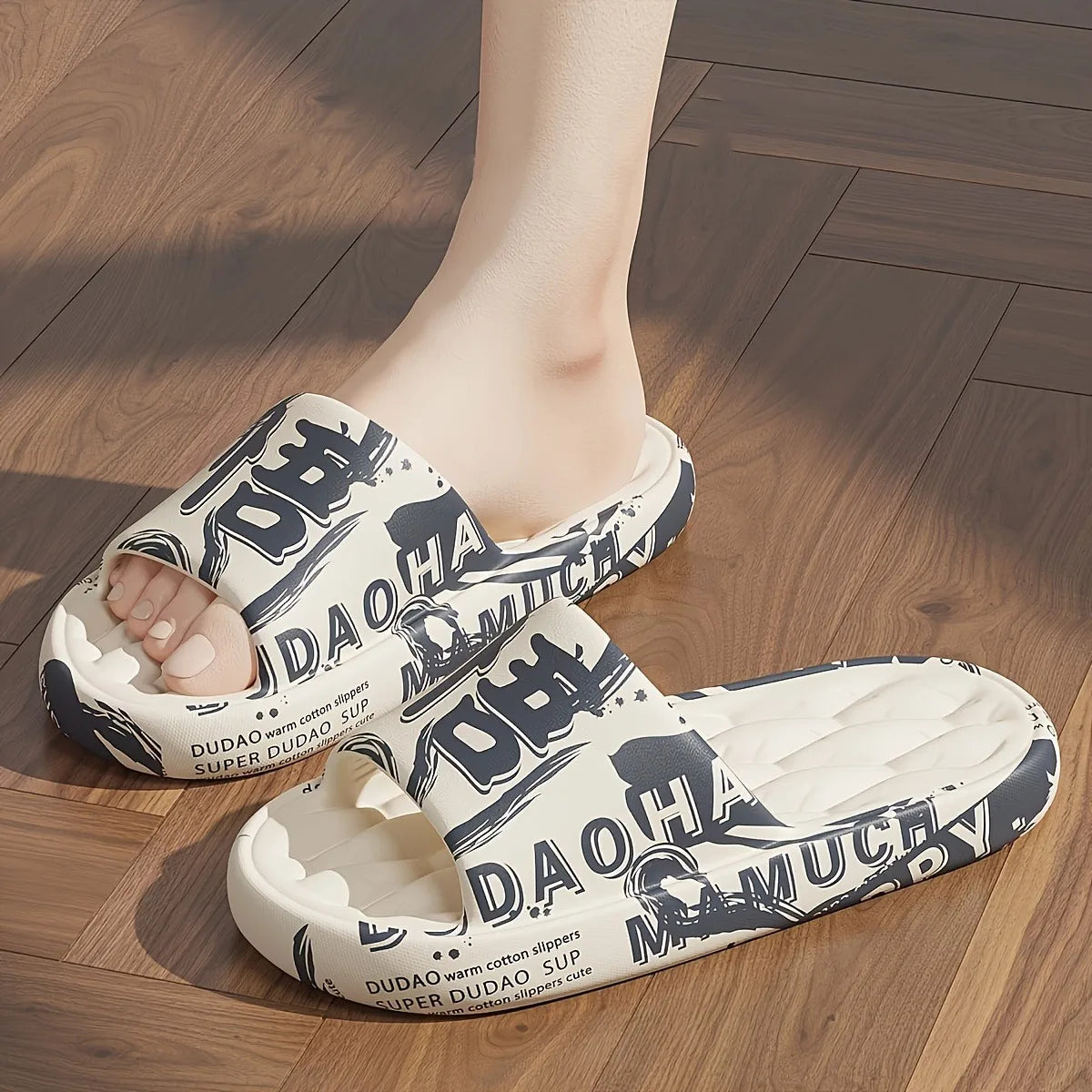 Trendy EVA Graffiti Slides