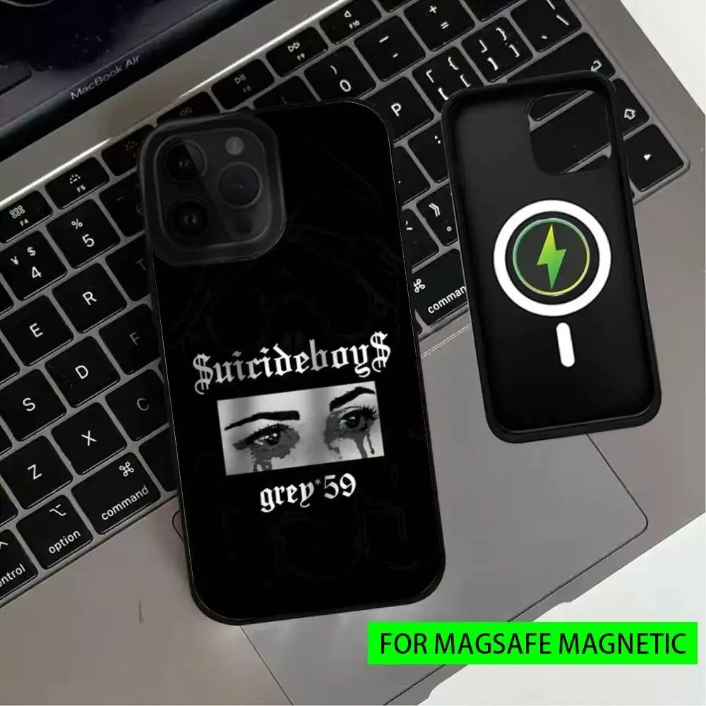 $-SuicideBoy$12 Suicideboys Phone Case For iPhone17,16,15,14,13,12,11 Plus,Pro Max Magnetic For Magsafe Wireless Charging