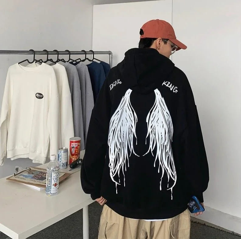 Sweatshirt For Men Hooded Streetwear Male Clothes Graphic Hoodies Novelty And White Welcome Deal Elegant Classy Low Price Autumn