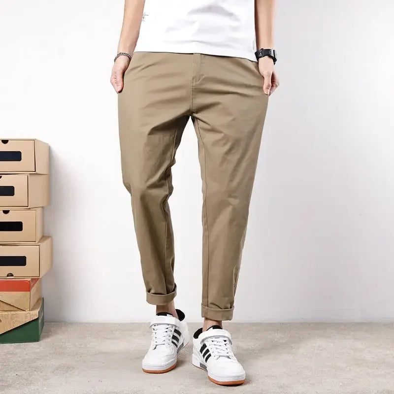 HIQOR Spring Summer Men Pants Loose Comfortable Casual